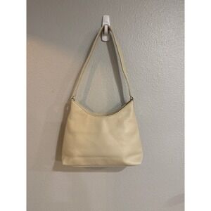 Mondani Shoulder Bag Women Cream Pebbled Faux Leather Minimalist